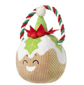 Festive Christmas Pudding On A Rope Christmas Dog Toy